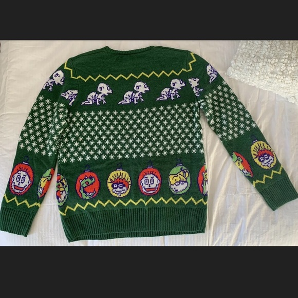 Nickelodeon Rugrats "Ugly" Sweater 90s Medium - Picture 2 of 5